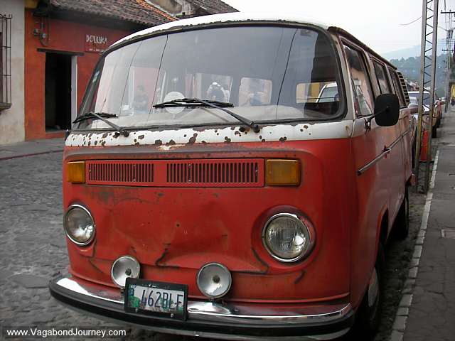 Hippy van in Guatemala