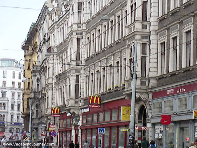 McDonalds and tattoo studio in Prague.