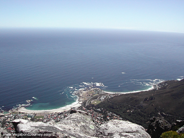 table mountain cape town. Atlantic Ocean and Cape Town