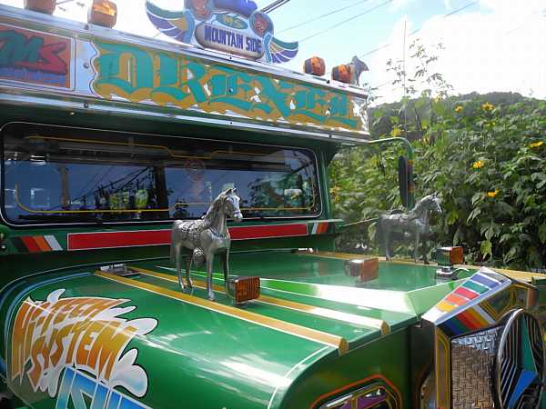 Philippines Jeepney horses hood