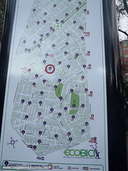 maps of mexico city. Mexico City public bicycle