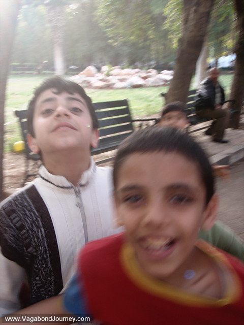 boys play in aleppo, syria