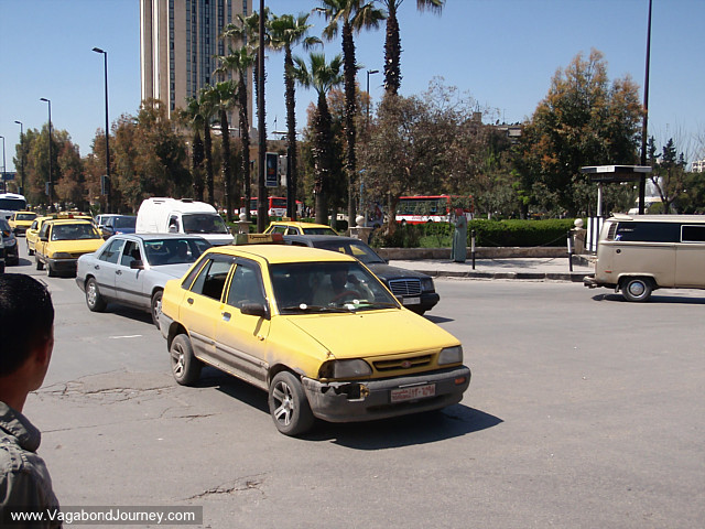 cab in traffic in syria