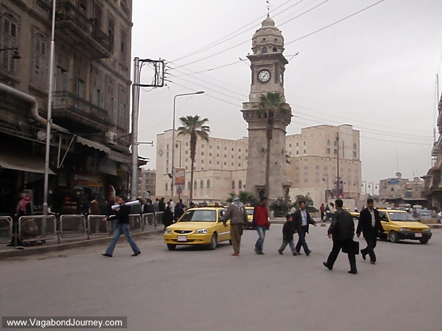 clock tower and colonial architecture in syria