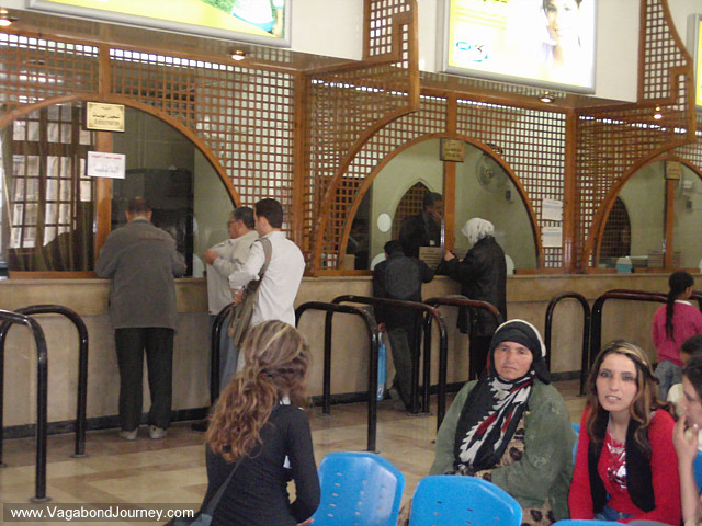 syrians in train station of aleppo