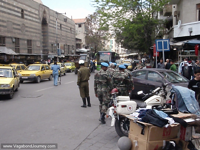 indians and syrian soldiers in damascus