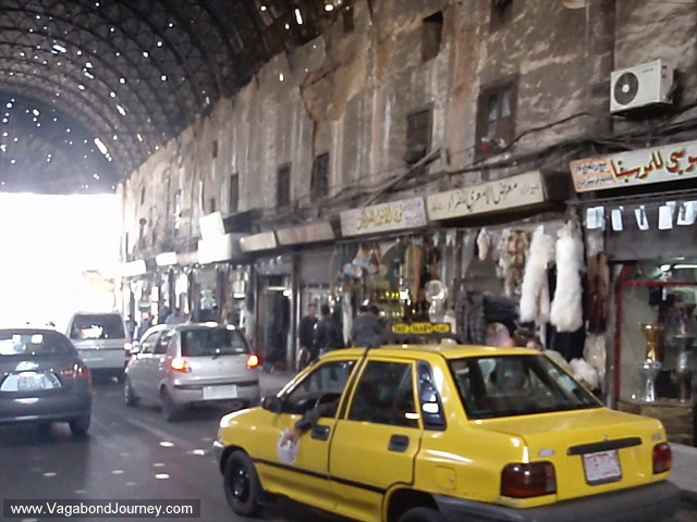 taxis and cars in syrian streets
