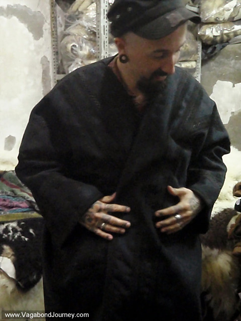 wade in fur bedouin robe