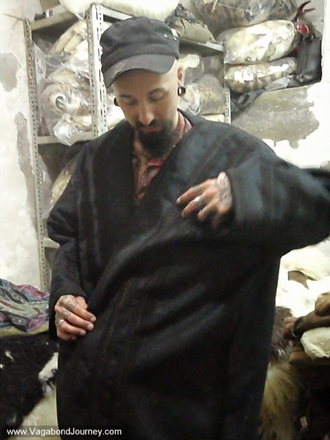 wade in bedouin coat in syria