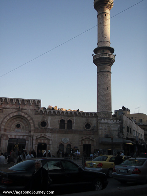 mosque in streets of amman, jordan